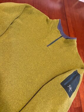 Arcteryx Mens XL Green 1/4 Zip Covert Pullover Polartec Fleece Sweater Outdoor